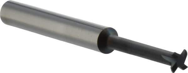 Scientific Cutting Tools - 12 TPI, ACME Internal Single Profile Thread Mill - 3/8" Noml Diam, 0.235" Cut Diam, 1/4" Shank Diam, 4 Flute, 0.13" Neck Diam, 0.9" Neck Length, 2-1/2" OAL, AlTiN+ Finish - Exact Industrial Supply