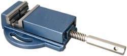 Gibraltar - 4" Jaw Opening Capacity x 1-1/4" Throat Depth, Horizontal Drill Press Vise - 4" Wide x 1-3/8" High Jaw, Stationary Base, Standard Speed, 13-1/2" OAL x 2-5/8" Overall Height, Cast Iron - Exact Industrial Supply