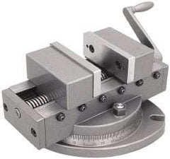 Gibraltar - 4" Jaw Width, 4" Max Jaw Opening, 1-1/2" Throat Depth, Manual Precision Self Centering Vise - Cast Iron (Body), Steel (Jaw Plate), 10-3/4" OAL x 6-3/8" OAH - Exact Industrial Supply
