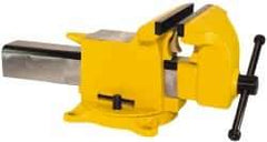 Gibraltar - 4" Jaw Width x 4" Jaw Opening Capacity, 2-1/4" Throat Depth, Bench & Pipe Combination Vise - 1/4 to 1-1/2" Pipe Capacity, Swivel Base, Bolt Down Attachment, Steel - Exact Industrial Supply