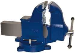 Gibraltar - 6" Jaw Width x 10" Jaw Opening Capacity, 7-1/2" Throat Depth, Bench & Pipe Combination Vise - 1/4 to 6" Pipe Capacity, Swivel Base, Bolt Down Attachment, Ductile Iron - Exact Industrial Supply