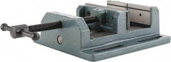Wilton - 6" Jaw Opening Capacity x 2" Throat Depth, Horizontal Drill Press Vise - 6" Wide x 2" High Jaw, Stationary Base, Standard Speed, 8-1/2" OAL x 3.56" Overall Height, Cast Iron - Exact Industrial Supply