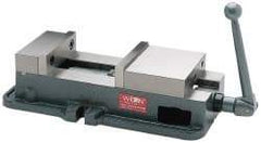 Wilton - 8" Jaw Width, 7-1/2" Jaw Opening Capacity, Horizontal Stationary Machine Vise - Manual Operation, 1 Station, 28" Long x 11" High x 2-1/2" Deep, 2-1/4" Jaw Height, 85,000 psi Max Clamp Force, Ductile Alloy - Exact Industrial Supply
