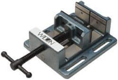 Wilton - 8" Jaw Opening Capacity x 2" Throat Depth, Horizontal Drill Press Vise - 8" Wide x 2" High Jaw, Stationary Base, Standard Speed, 11" OAL x 3.56" Overall Height, Cast Iron - Exact Industrial Supply