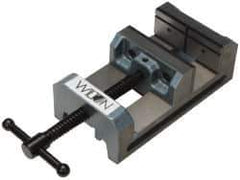 Wilton - 6" Jaw Opening Capacity x 2" Throat Depth, Horizontal Drill Press Vise - 6" Wide x 2" High Jaw, Stationary Base, Standard Speed, 12" OAL x 3-1/2" Overall Height, Cast Iron - Exact Industrial Supply