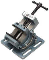 Wilton - 4" Jaw Opening Capacity x 1-1/2" Throat Depth, Angle Drill Press Vise - 4" Wide x 1-1/2" High Jaw, Stationary Base, Standard Speed, 7-1/4" OAL x 4-1/2" Overall Height, Cast Iron - Exact Industrial Supply