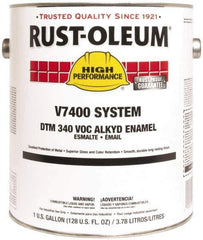 Rust-Oleum - 1 Gal Clear Gloss Finish Alkyd Enamel Paint - 230 to 425 Sq Ft per Gal, Interior/Exterior, Direct to Metal, <340 gL VOC Compliance - Exact Industrial Supply