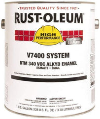 Rust-Oleum - 1 Gal National Blue Gloss Finish Alkyd Enamel Paint - 230 to 425 Sq Ft per Gal, Interior/Exterior, Direct to Metal, <340 gL VOC Compliance - Exact Industrial Supply