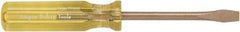 Ampco - 215mm OAL Standard Slotted Screwdriver - 120mm Blade Length, Round Shank, Acetate Handle - Exact Industrial Supply