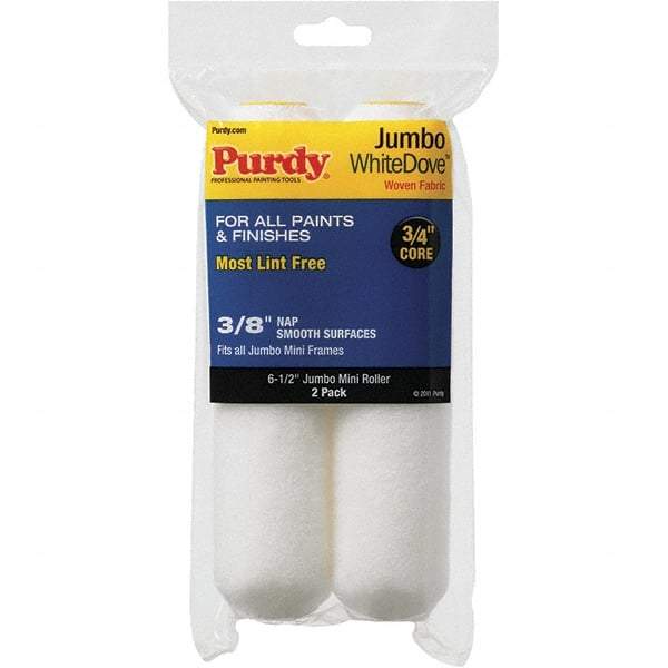 Purdy - 3/8" Nap, 6-1/2" Wide Paint Mini Roller Covers - Semi-Smooth Texture, Woven Dralon Fabric - Exact Industrial Supply