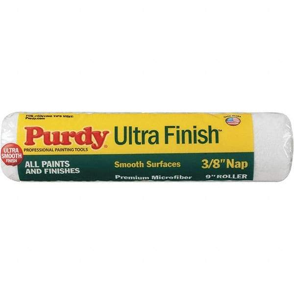 Purdy - 3/8" Nap, 9" Wide Paint General Purpose Roller Cover - Semi-Smooth Texture, Microfiber - Exact Industrial Supply