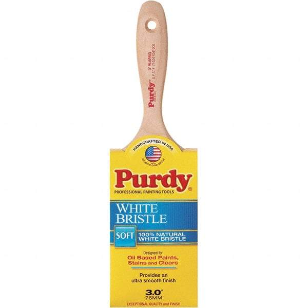 Purdy - 3" Flat Hog General Purpose Paint Brush - 3-1/8" Bristle Length, 5-1/2" Wood Beavertail Handle - Exact Industrial Supply