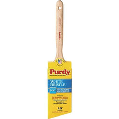 Purdy - 2-1/2" Angled Hog General Purpose Paint Brush - 2-7/8" Bristle Length, 7-1/4" Wood Fluted Handle - Exact Industrial Supply
