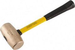 Ampco - 6 Lb Head Mallet - 15" OAL, 15" Long Fiberglass Handle with Grip - Exact Industrial Supply