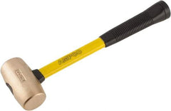 Ampco - 4 Lb Head Mallet - 15" OAL, 15" Long Fiberglass Handle with Grip - Exact Industrial Supply