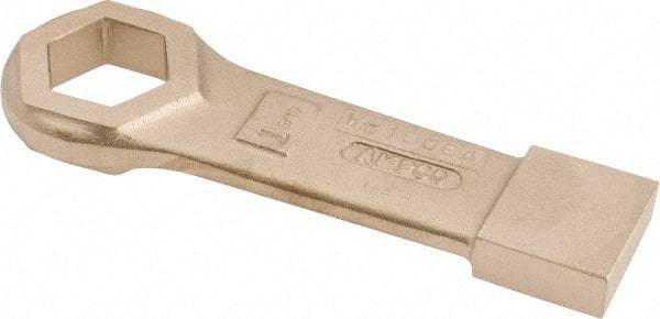 Ampco - 1-5/16" 6 Point Striking Box Wrench - Single End, 7-1/2" OAL, Aluminum Bronze - Exact Industrial Supply