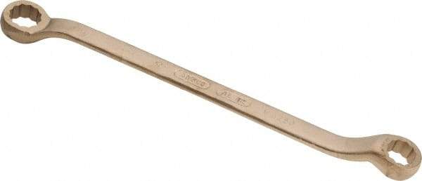 Ampco - 1-1/16" x 1-1/4" 12 Point Offset Box Wrench - Double End, 19-1/4" OAL, Aluminum Bronze - Exact Industrial Supply