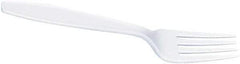 Dixie - Dixie Plastic Tableware, Heavyweight Forks - White - Exact Industrial Supply