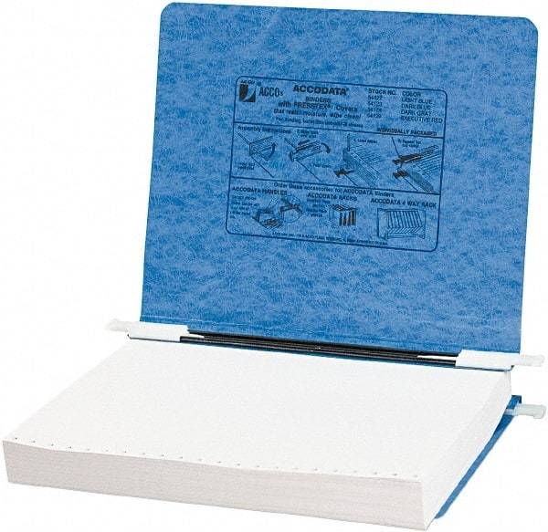 ACCO - 8-1/2 x 11", Holds up to 6" of Unburst Sheets, Light Blue, Data Binders - 11 Point Stock - Exact Industrial Supply