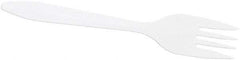 DART - Dart Style Setter Mediumweight Plastic Forks - White - Exact Industrial Supply