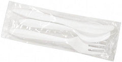 Boardwalk - Boardwalk Three-Piece Wrapped Cutlery Kit: Fork, Knife, Spoon - White - Exact Industrial Supply