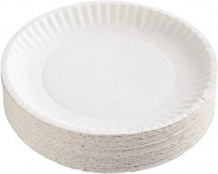 AJM Packaging Corporation - Uncoated Paper Plates, 6" - White - Exact Industrial Supply