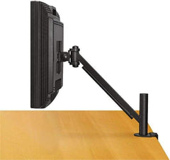 FELLOWES - AV Mounts, Arms and Hardware , Holds Monitor - 20 Lbs. Load Capacity, Desk Mount Rotating and Tilting - Exact Industrial Supply