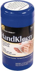 READ RIGHT - Pre-Moistened Hand Cleaning Wipes - Pop-Up, 6-1/2" x 5-1/2" Sheet Size, White - Exact Industrial Supply