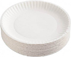 AJM Packaging Corporation - Coated Paper Plates, 9" - White - Exact Industrial Supply