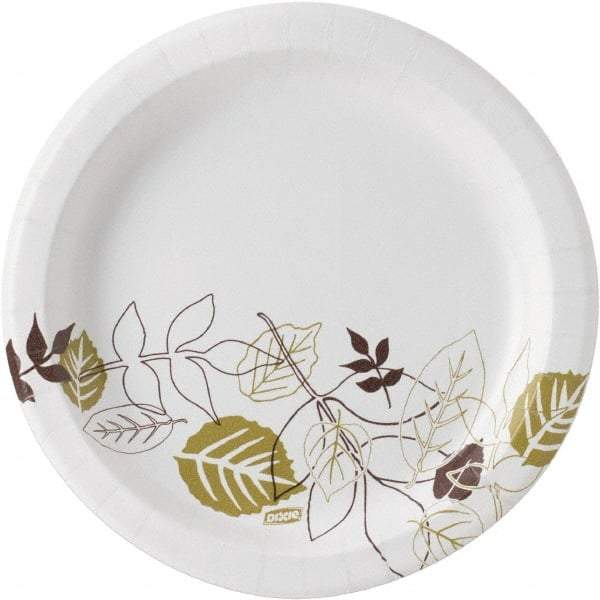 Dixie - Dixie Ultralux Pathways Heavyweight Paper Plates, 8-1/2" - Heavyweight Paper Plates 8-1/2 Inch, Green and Burgundy - Exact Industrial Supply