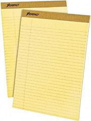 AMPAD - 50 Sheet, 8-1/2 x 11-3/4", Legal (Style) Writing Pad - Canary - Exact Industrial Supply