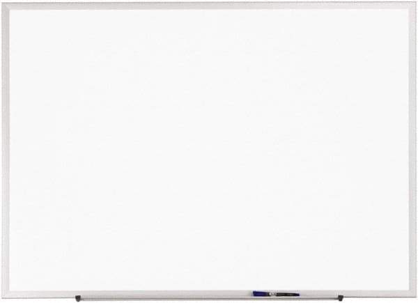 Quartet - 24" High x 36" Wide Erasable Melamine Marker Boards - Anodized Aluminum, 24-5/8" Deep, Includes One Quartet Dry-Erase Marker & Attachable Accessory Tray & Mounting Hardware - Exact Industrial Supply