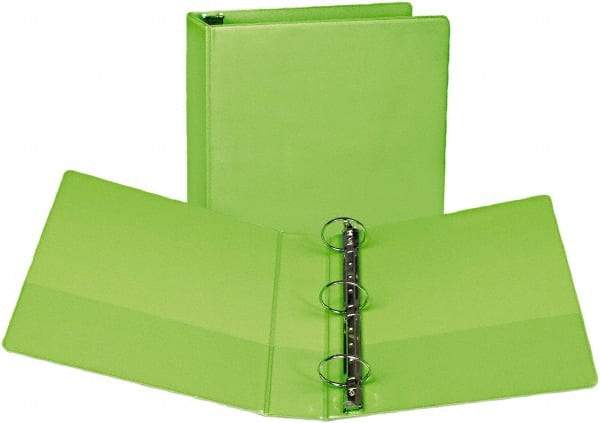 Samsill - 2" Sheet Capacity, 11 x 8-1/2", View Ring Binder - Vinyl Covered Chipboard, Lime - Exact Industrial Supply