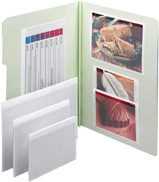 Samsill - 5-5/16x3-5/8", Card, Clear, Label Holder Binder - 11 Point Stock - Exact Industrial Supply