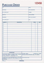 TOPS - 50 Sheet, 5-9/16 x 7-15/16", Purchase Order Book - White - Exact Industrial Supply