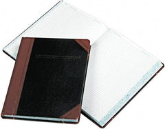 Boorum & Pease - 300 Sheet, 10-3/8 x 8-1/8", Record Rule Notebook - Black - Exact Industrial Supply