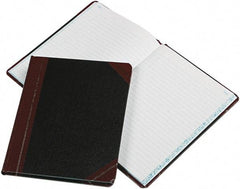 Boorum & Pease - 150 Sheet, 9-5/8 x 7-5/8", Record Rule Record/Account Book - Black & Red - Exact Industrial Supply