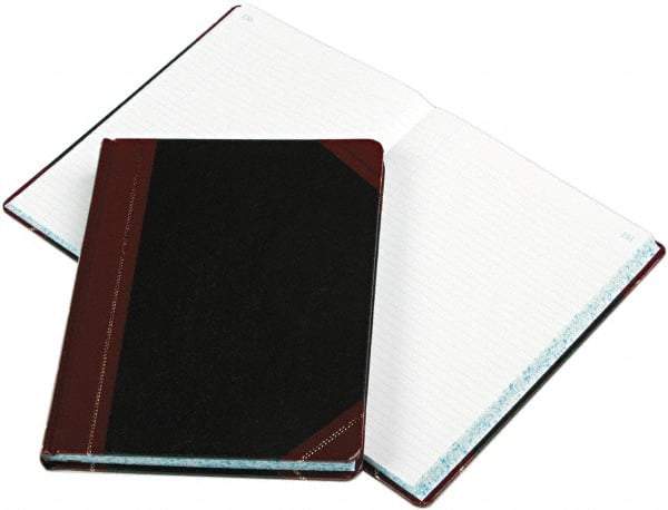 Boorum & Pease - 300 Sheet, 10-3/8 x 8-1/8", Record Rule Columnar Book - Black - Exact Industrial Supply