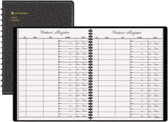 AT-A-GLANCE - 60 Sheet, 8-1/2 x 11", Register Book - Black - Exact Industrial Supply