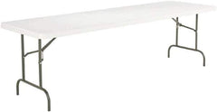 ALERA - 96" Long x 30" Wide x 29" High, Rectangular Folding Table - Platinum - Exact Industrial Supply