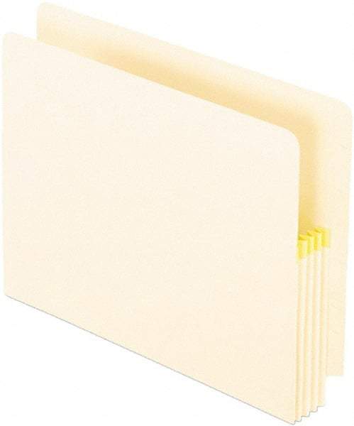 Pendaflex - 8-1/2 x 11", Letter Size, Manila, File Jackets/Sleeves/Wallets with Expanding Convertible End/Top Tab - 11 Point Stock, Straight Tab Cut Location - Exact Industrial Supply