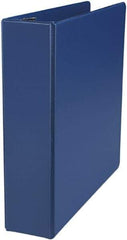 UNIVERSAL - 2" Sheet Capacity, 11 x 8-1/2", Non-View Ring Binder - Suede Finish Vinyl, Royal Blue - Exact Industrial Supply