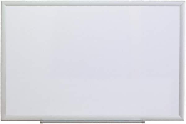 UNIVERSAL - 24" High x 36" Wide Erasable Melamine Marker Boards - Aluminum Frame, 38.2" Deep, Includes Mounting Kit - Exact Industrial Supply