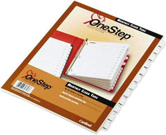 Cardinal - 11 x 8 1/2" Jan to Dec Label, 3-Hole Punched, Preprinted Divider - White - Exact Industrial Supply