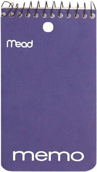 Mead - 60 Sheet, 3 x 5", College Memo Book (Top Bound) - Assorted Colors - Exact Industrial Supply