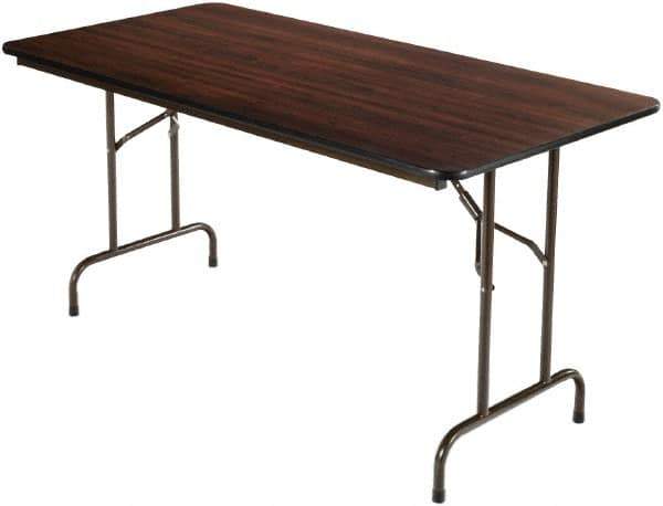 ALERA - 60" Long x 30" Wide x 29" High, Rectangular Folding Table - Walnut - Exact Industrial Supply