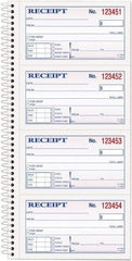 TOPS - 200 Sheet, 2-3/4 x 4-3/4", Receipt Book - White - Exact Industrial Supply