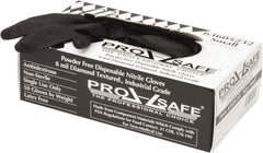 PRO-SAFE - 50 Piece Pack, Size S, 8 mil, Industrial Grade, Powder Free Nitrile Disposable Gloves - Exact Industrial Supply