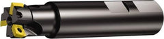 Sandvik Coromant - 25mm Cut Diam, 5.5mm Max Depth of Cut, 25mm Shank Diam, 88mm OAL, Indexable Square Shoulder End Mill - 490R-08T308M-PL Inserts, Weldon Shank, 90° Lead Angle, Through Coolant, Series CoroMill 490 - Exact Industrial Supply