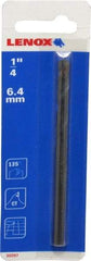 Lenox - 1/4" Pin Diam, 4" Long Carbide-Tipped Pilot Drill - 9/16 to 1-3/16" Tool Diam Compatibility, Compatible with Hole Cutters - Exact Industrial Supply